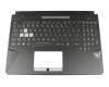 Keyboard incl. topcase DE (german) black/black with backlight original suitable for Asus TUF FX505GM