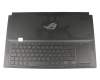 Keyboard incl. topcase DE (german) black/black with backlight original suitable for Asus ROG Zephyrus S GX701GWR