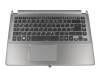 EAZQK007020 original Acer keyboard incl. topcase DE (german) black/grey