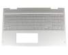 920216-041 original HP keyboard incl. topcase DE (german) silver/silver with backlight