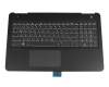 L03595-041 original HP keyboard incl. topcase DE (german) black/black