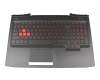 Keyboard incl. topcase DE (german) black/black with backlight original suitable for HP Omen 15-ce002ng (1UR24EA)