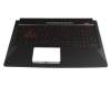 V170746BK1 original Sunrex keyboard incl. topcase DE (german) black/black with backlight