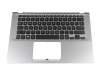 Keyboard incl. topcase DE (german) black/silver with backlight original suitable for Asus VivoBook S14 S430UF