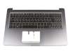 0KNB0-5605GE00 original Asus keyboard incl. topcase DE (german) black/grey with backlight