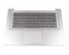 Keyboard DE (german) grey with backlight original suitable for Lenovo IdeaPad 320S-15IKB (80X5/81BQ)