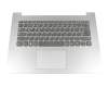 AP185000340 original Lenovo keyboard incl. topcase DE (german) grey/silver