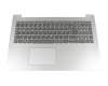 Keyboard incl. topcase DE (german) grey/silver original suitable for Lenovo IdeaPad 320-15ISK (80XH)