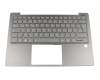 Keyboard DE (german) grey with backlight original suitable for Lenovo IdeaPad S530-13IWL (81J700B7GE)