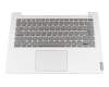 5CB0S18543 original Lenovo keyboard incl. topcase DE (german) grey/silver with backlight