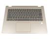 SN20M61690 original Lenovo keyboard incl. topcase DE (german) grey/gold with backlight