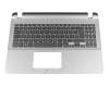 0KNB0-5100GE00 original Asus keyboard incl. topcase DE (german) black/silver