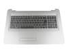 Keyboard incl. topcase DE (german) black/silver original suitable for HP 17-x500