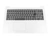 Keyboard incl. topcase DE (german) grey/white original suitable for Lenovo IdeaPad 330-15IGM (81D1008EGE)