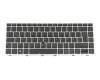 Keyboard DE (german) black/silver with backlight and mouse-stick original suitable for HP EliteBook 745 G6