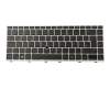 Keyboard DE (german) black/silver with backlight and mouse-stick (SureView) original suitable for HP EliteBook 840 G5