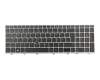 Keyboard DE (german) black/silver with mouse-stick original suitable for HP EliteBook 850 G5 (3JZ54AW)