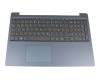 Keyboard incl. topcase DE (german) grey/blue original suitable for Lenovo IdeaPad 330S-15ARR (81FB003RGE)