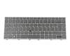 Keyboard DE (german) grey/silver with mouse-stick original suitable for HP ZBook 14u G6