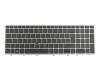 Keyboard DE (german) black/silver with backlight and mouse-stick original suitable for HP EliteBook 850 G5 (3JX60EA)
