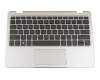 Keyboard incl. topcase DE (german) black/silver original suitable for HP x2 210 G2 Detachable-PC