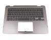 Keyboard incl. topcase DE (german) black/grey with backlight original suitable for Asus ZenBook Flip 14 UX461UA
