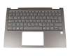 Keyboard incl. topcase DE (german) anthracite/anthracite with backlight original suitable for Lenovo Yoga 730-13IWL (81JR000LGE)