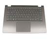 Keyboard incl. topcase DE (german) grey/grey original suitable for Lenovo Yoga 530-14ARR (81H90027)