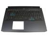 Keyboard incl. topcase DE (german) black/black with backlight original suitable for Acer Predator Helios 500 (PH517-51)