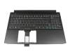 Keyboard incl. topcase DE (german) black/black with backlight original suitable for Acer Predator Helios 300 (PH315-52)