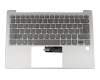 Keyboard incl. topcase DE (german) grey/silver with backlight original suitable for Lenovo Yoga S730-13IWL (81J0001XGE)