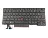 Keyboard DE (german) black/black with mouse-stick original suitable for Lenovo ThinkPad L490 (20Q5/20Q6)