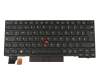Keyboard DE (german) black/black with backlight and mouse-stick original suitable for Lenovo ThinkPad A285 (20MW/20MX)