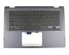 ASM18A26D0JH18 original Chicony keyboard incl. topcase DE (german) black/blue with backlight