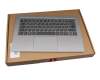 Keyboard incl. topcase DE (german) grey/silver with backlight original suitable for Lenovo Yoga 920-13IKB (80Y700EWGE)