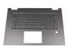 Keyboard incl. topcase DE (german) black/black with backlight original suitable for Lenovo Yoga 730-15IWL (81JS0024GE)