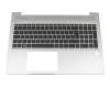 Keyboard incl. topcase DE (german) black/silver with backlight original suitable for HP ProBook 455R G6