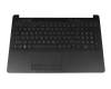 Keyboard incl. topcase DE (german) black/black original suitable for HP 250 G7 SP (6EC71EA)