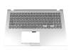 V182546HE1 original Sunrex keyboard incl. topcase DE (german) grey/silver
