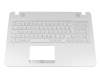 Keyboard incl. topcase DE (german) white/white original suitable for Asus VivoBook Max A541NA