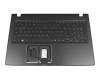 Keyboard incl. topcase DE (german) black/black with backlight original suitable for Acer TravelMate P2 (P259-G2-M-39C6)