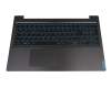 Keyboard incl. topcase DE (german) black/blue/black with backlight original suitable for Lenovo IdeaPad L340-15IRH (81TR)