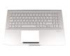 AEXKNG00010 original Quanta keyboard incl. topcase DE (german) silver/rosé with backlight