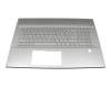 Keyboard incl. topcase DE (german) silver/silver with backlight original suitable for HP Envy 17-ce0000