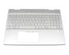 Keyboard incl. topcase DE (german) silver/silver with backlight (DIS) original suitable for HP Envy x360 15-dr0200