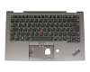5M10V24922 original Lenovo keyboard incl. topcase DE (german) black/grey with backlight and mouse-stick