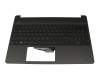 Keyboard incl. topcase DE (german) black/black with backlight original suitable for HP 15s-fq0000