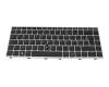 Keyboard FR (french) black/silver with backlight and mouse-stick original suitable for HP EliteBook 745 G6