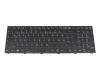 Keyboard DE (german) black/white/black matte with backlight suitable for Sager Notebook NP7876 (NH70RDQ)