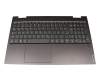 Keyboard incl. topcase DE (german) grey/grey with backlight original suitable for Lenovo Yoga C740-15IML (81TD)